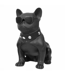 Колонка собака мопс M11 (черный), 35 см