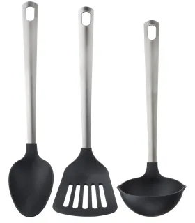 Набор навесок ИКЕА ДИРЕКТ, нержавеющая сталь, пластик (3 шт.) черный 3 шт.