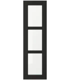 Дверца ИКЕА ЛЕРХЮТТАН 30x100 см для кухонного гарнитура, черная морилка