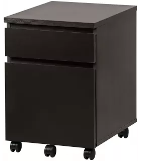 Тумба ИКЕА МАЛЬМ, ШхГхВ: 42х51х59 см, цвет: черно-коричневый